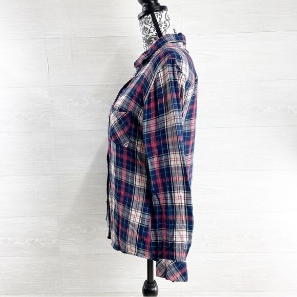 Rails Red Blue Maddox Plaid Flannel Button Down Top - Picture 6 of 11